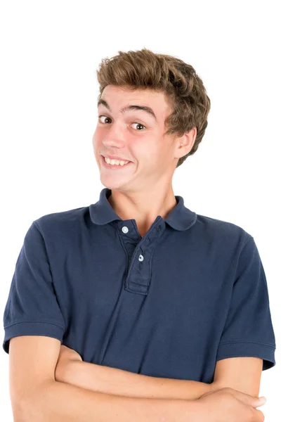 Teen boy making faces — Stock Photo, Image