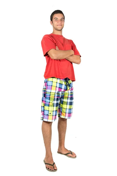 Teenager boy in summer clothes — Stock Photo, Image