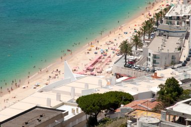 Sesimbra ocean beach in Portugal clipart