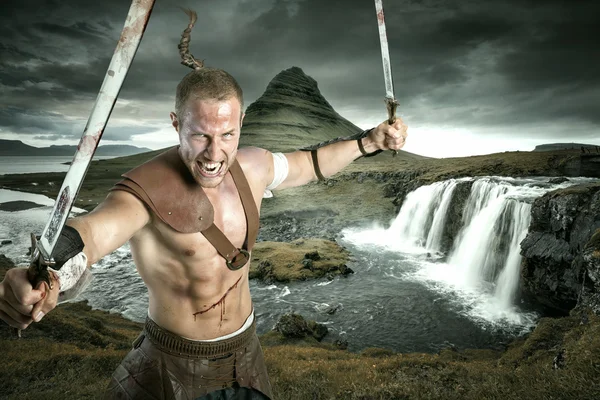 Gladiator or warrior man — Stock Photo, Image