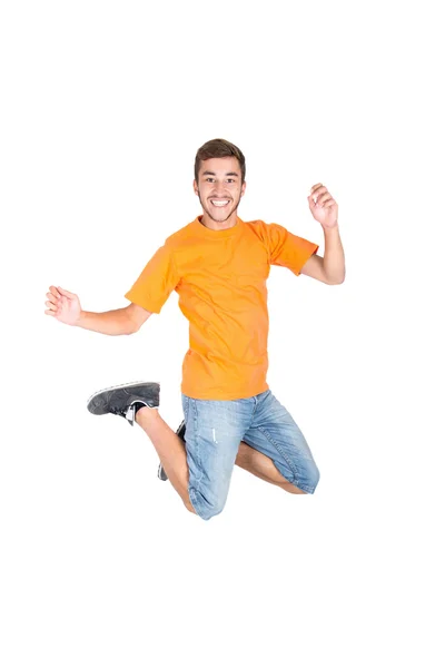 Jumping teenage boy — Stock Photo, Image