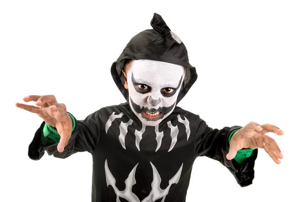 Kid in halloween kostuum — Stockfoto