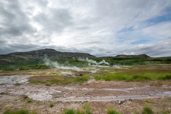 Geyser landscape in Iceland Royalty Free Stock Images