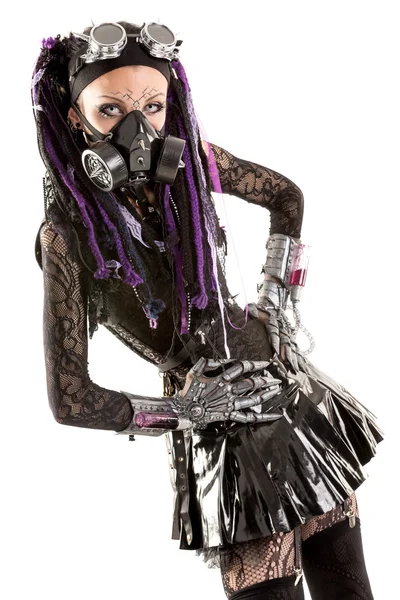 Cyber gothic lány — Stock Fotó