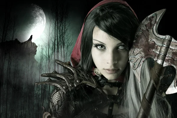 Karanlık Red Riding hood kız