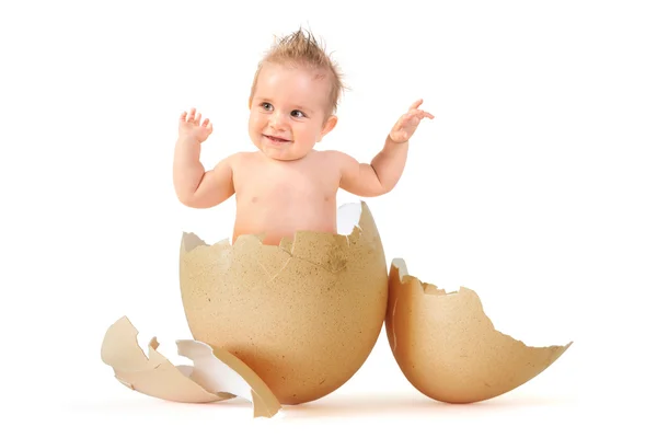 Bellissimo piccolo bambino in uovo — Foto Stock