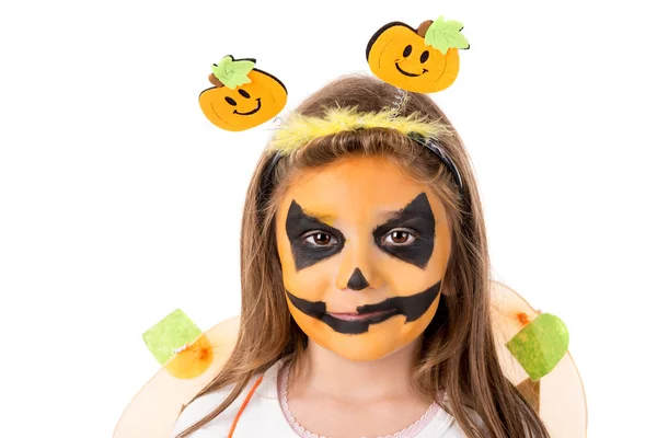 Pige i Halloween kostume - Stock-foto