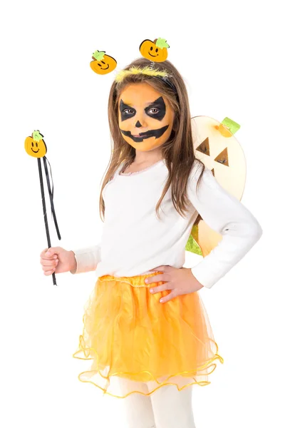 Pige i Halloween kostume - Stock-foto