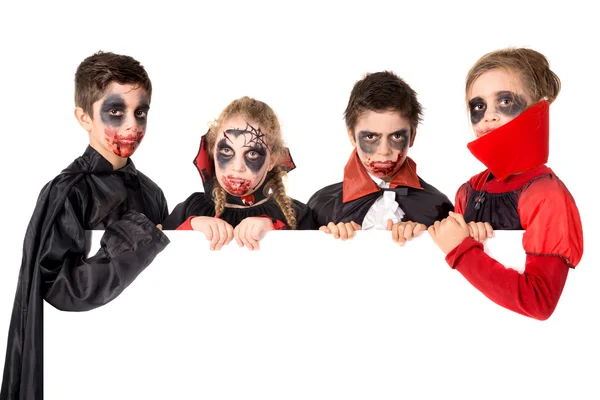 Niños con disfraces de Halloween —  Fotos de Stock