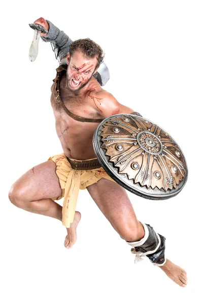 Uomo Gladiatore guerriero — Foto Stock