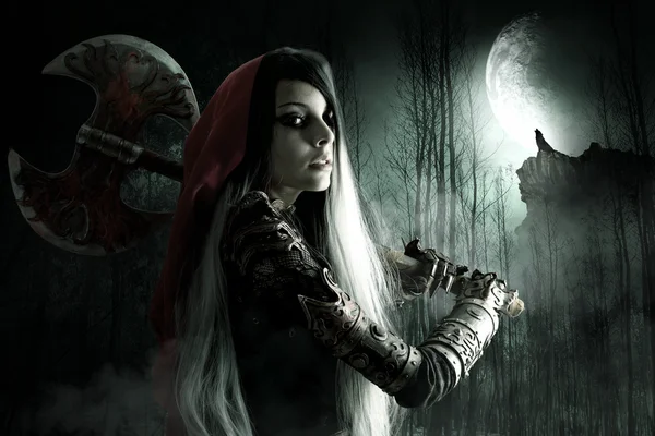 Karanlık Red Riding hood kız