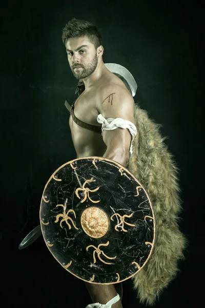 Gladiador antigo, guerreiro — Fotografia de Stock