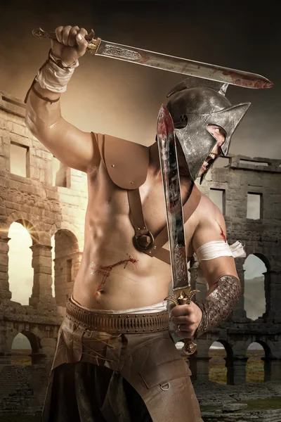 Ancient gladiator / Warrior — Stock Photo, Image