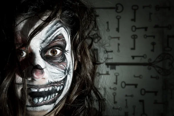 Clown face paiting — Stock Photo, Image