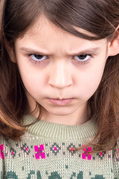 Сердитий дівчина — стокове фото