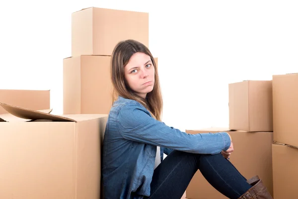 Tired of unpacking — Stock Photo, Image