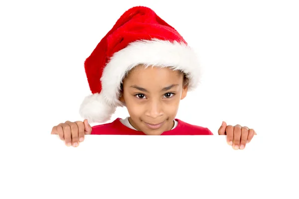 Chica con sombrero de Santa — Foto de Stock