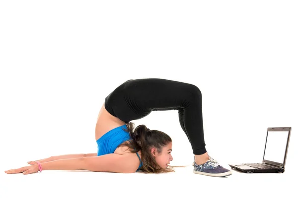 Ragazza Stretching — Foto Stock