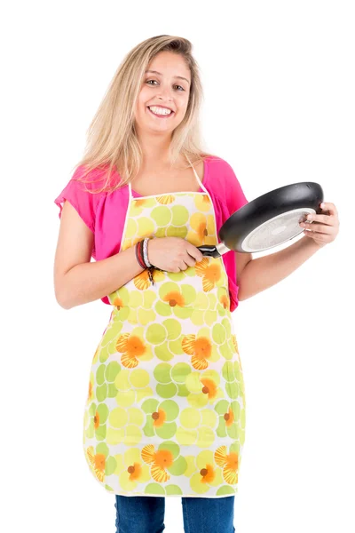 Donna cucina — Foto Stock