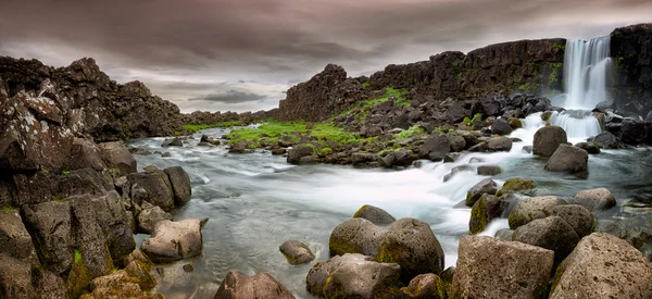 Oxarafoss watervallen — Stockfoto