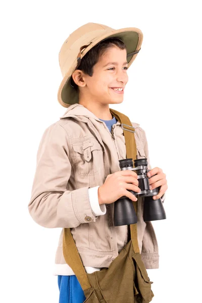 Boy playing Safari — Stock Photo, Image