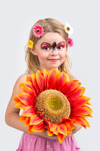 Kinderschminken, Marienkäfer — Stockfoto