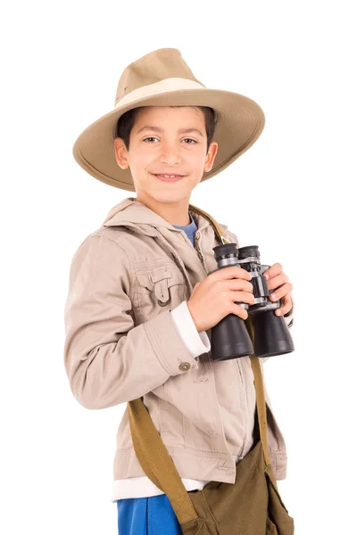 Молодой мальчик - Explorer — стоковое фото