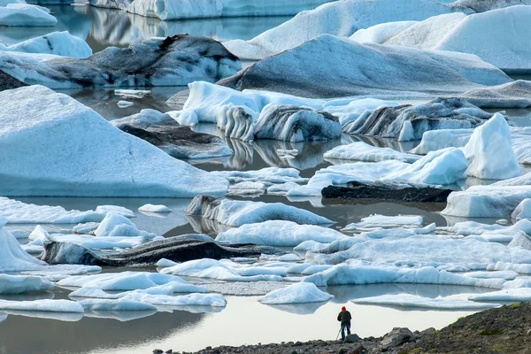 アイスランドの氷河湖は — ストック写真