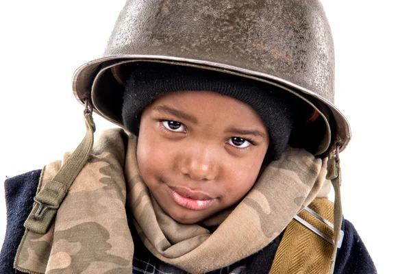 Jeune garçon soldat — Photo