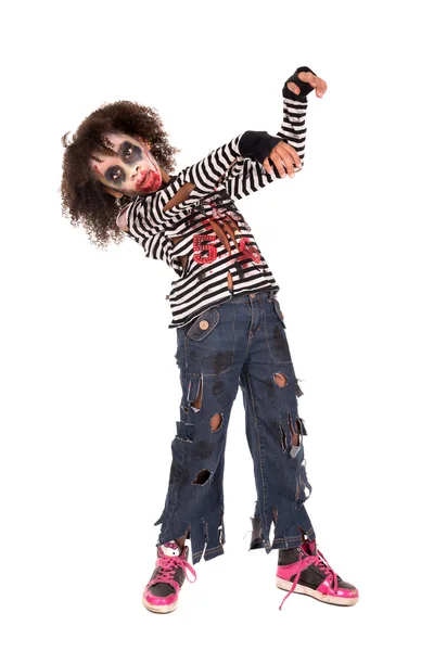 Ragazza Zombie ad Halloween — Foto Stock