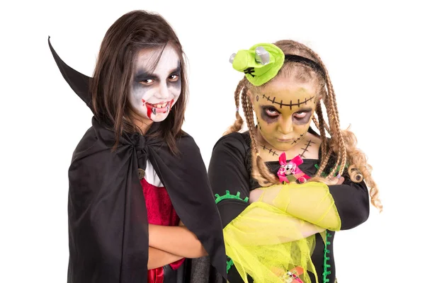 Chicas en trajes de Halloween — Foto de Stock