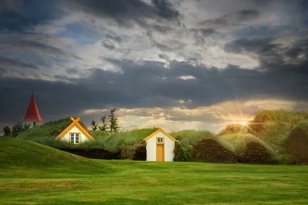 Beautiful turf houses — Stock Photo, Image