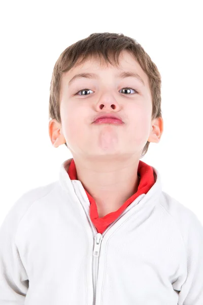 Young boy making faces — Stock Photo, Image
