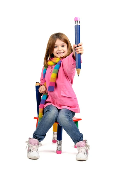 Student seated on chair — Stock Photo, Image