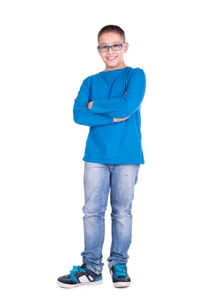 Young boy with glasses — Stock Photo, Image