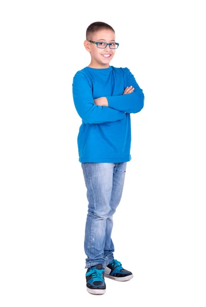 Young boy with glasses — Stock Photo, Image