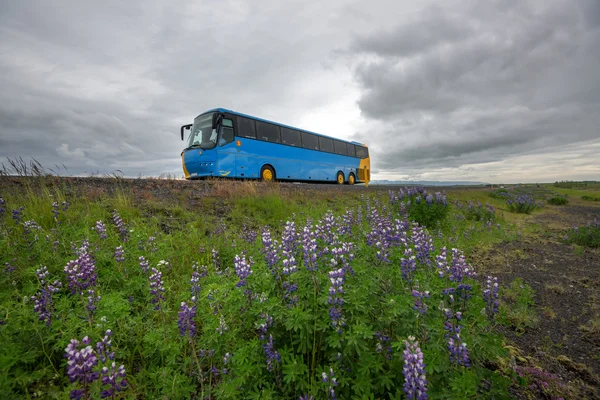 Empty road with cloudy skies — Stock Photo, Image