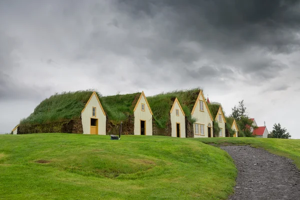 Vackra gräs hus — Stockfoto