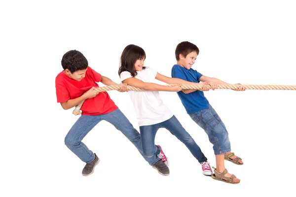 Children pulling rope Royalty Free Stock Photos