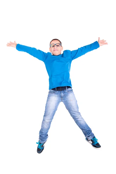 Young boy jumping — Stock Photo, Image