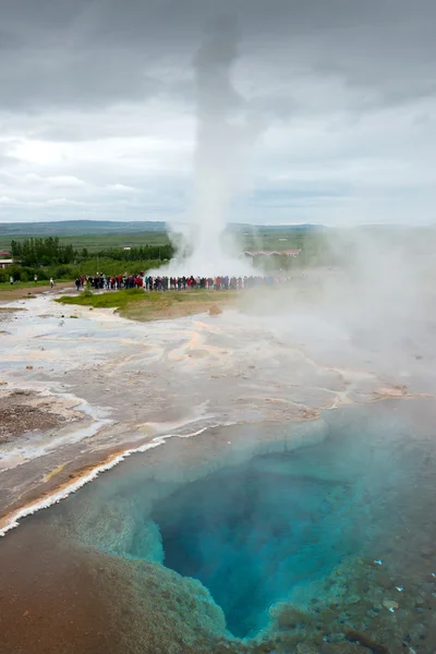 Gejzír vody Islandu — Stock fotografie