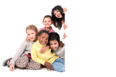 Çocukların pano ile grup