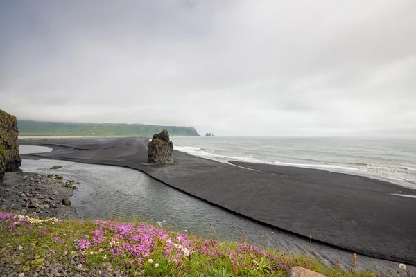 Schöner Sandstrand in Island — Stockfoto