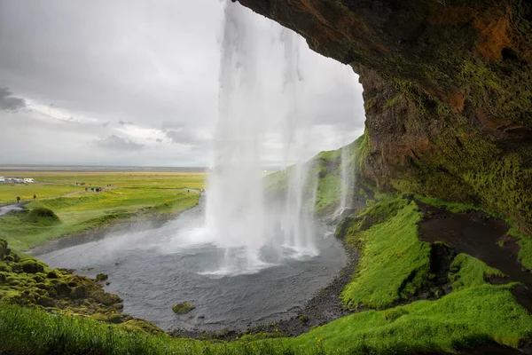 Seljalandsfoss wodospady Islandii — Zdjęcie stockowe