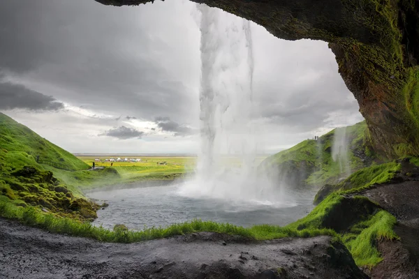 Seljalandsfoss καταρράκτες στην Ισλανδία — Φωτογραφία Αρχείου