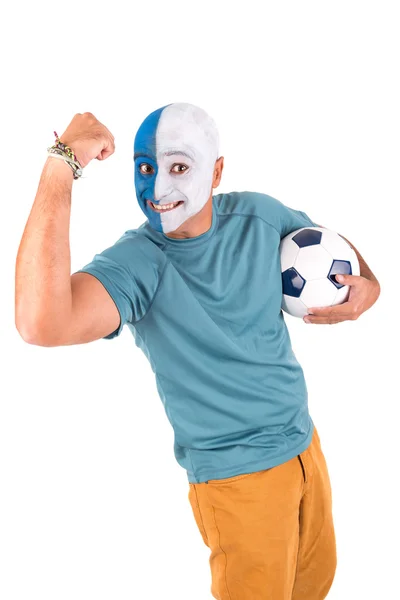 Fan piłki nożnej człowiek — Zdjęcie stockowe
