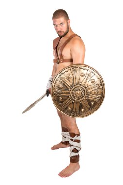 Gladyatör adam silahla