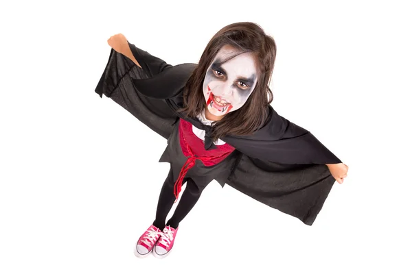 Chica en disfraz de vampiro de Halloween — Foto de Stock