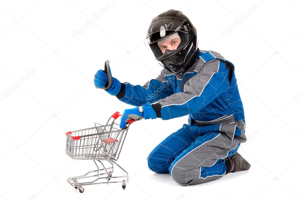 Racing driver shopping