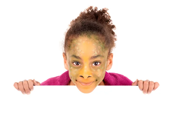 Menina com rosto pintado — Fotografia de Stock